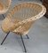 Rattan Lounge Chairs and Table, 1960s, Set of 6 7