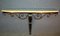 Large Wrought Iron and Travertine Console Table, 1950s 9