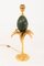 Lampe de Bureau Palmier avec Œuf en Marbre de Maison Charles, années 70 5