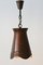 Lámpara de techo alemana de cobre, años 50, Imagen 5