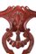 Butacas estilo Chippendale antiguas de madera lacada en rojo, década de 1880. Juego de 2, Imagen 2