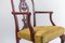 Fauteuils Antique Style Chippendale en Bois Laqué Rouge, 1880s, Set de 2 5