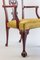 Antique Chippendale Style Red Lacquered Wood Armchairs, 1880s, Set of 2, Image 4