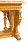 Consola estilo Renaissance del siglo XIX de madera dorada y mármol, Imagen 5
