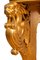 Consola estilo Renaissance del siglo XIX de madera dorada y mármol, Imagen 4