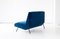 Italienisches Mid-Century Blue Velvet 2-Sitzer Sofa, 1950er 5