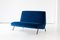 Mid-Century Italian Blue Velvet 2-Seater Sofa, 1950s 9