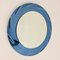 Miroir Rond Mid-Century Bleu, Italie, 1960s 4