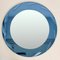 Mid-Century Italian Blue Round Mirror, 1960s, Image 5