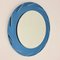 Mid-Century Italian Blue Round Mirror, 1960s 12
