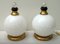 Mid-Century Brass and Murano Glass Table Lamps, 1970s, Set of 2 3