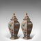 Vasetti esagonali vintage in ceramica, anni '50, set di 2, Immagine 10