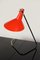Black & Red Asymmetrical Table Lamp by Josef Hurka for Napako, 1960s 8