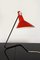 Black & Red Asymmetrical Table Lamp by Josef Hurka for Napako, 1960s, Image 1