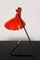 Lámpara de mesa asimétrica en negro y rojo de Josef Hurka para Napako, años 60, Imagen 13