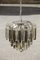 Black and Transparent Glass Chandelier from Venini, 1960s, Image 1