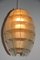 Lámpara colgante francesa de resina beige, años 60, Imagen 2