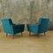 Turquoise Armchairs, 1950s, Set of 2 13