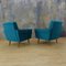 Turquoise Armchairs, 1950s, Set of 2 10