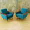 Fauteuils Turquoise, années 50, Set de 2 1