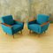 Turquoise Armchairs, 1950s, Set of 2 1