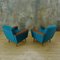 Fauteuils Turquoise, années 50, Set de 2 9