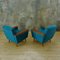 Turquoise Armchairs, 1950s, Set of 2 9