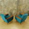 Turquoise Armchairs, 1950s, Set of 2 12