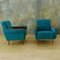 Turquoise Armchairs, 1950s, Set of 2 2