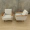 Cream Armchairs, 1950s, Set of 2 7