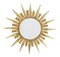 Gilt Metal Sunburst Mirror, 1960s, Image 1