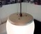 Lámpara colgante italiana era espacial de cristal de Murano y metal, años 80, Imagen 5