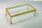 Mid-Century French Brass and Brushed Aluminum Coffee Table by Pierre Vandel, 1970s 9