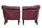 Mid-Century Red Leather Club Chairs, 1950s, Set of 2, Image 2