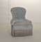 Club chair in velluto blu, Francia, anni '50, set di 2, Immagine 7