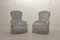 French Grayish Blue Velvet French Club Chairs, 1950s, Set of 2 2