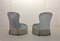 French Grayish Blue Velvet French Club Chairs, 1950s, Set of 2 4