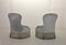French Grayish Blue Velvet French Club Chairs, 1950s, Set of 2, Image 4