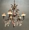 Agate Stone and Crystal Beaded Chandelier, 1940s 1