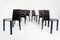 Model CAB 412 Black Leather Side Chairs by Mario Bellini for Cassina, 1977, Set of 6 5