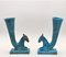 Vintage Glazed Ceramic Vases, Set of 2 1