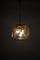 Lampada da soffitto Mid-Century in ottone e vetro, anni '60, Immagine 3