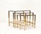 Vintage Italian Brass Nesting Tables, 1970s, Set of 3 1