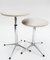 Skai and Chrome Telescopic Stools, 1970s, Set of 2 3