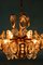 Lámpara de araña Mid-Century de latón y cristal al estilo de Gaetano Sciolari para Palwa, Imagen 12