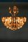 Lámpara de araña Mid-Century de latón y cristal al estilo de Gaetano Sciolari para Palwa, Imagen 13