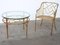 Juego de mesa y sillas auxiliares de bambú, años 70, Imagen 2