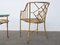 Juego de mesa y sillas auxiliares de bambú, años 70, Imagen 6