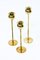 Brass Tulip Candle Holders by pierre forssell for Skultuna, 1970s, Set of 3 2
