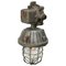 Industrielle Mid-Century Deckenlampe aus gegossenem Aluminium & Klarglas 2